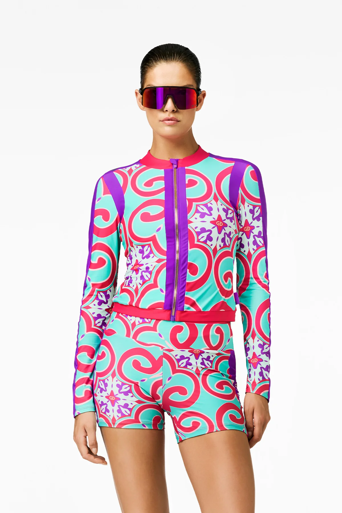RAFAELLA long sleeve zip rashguard