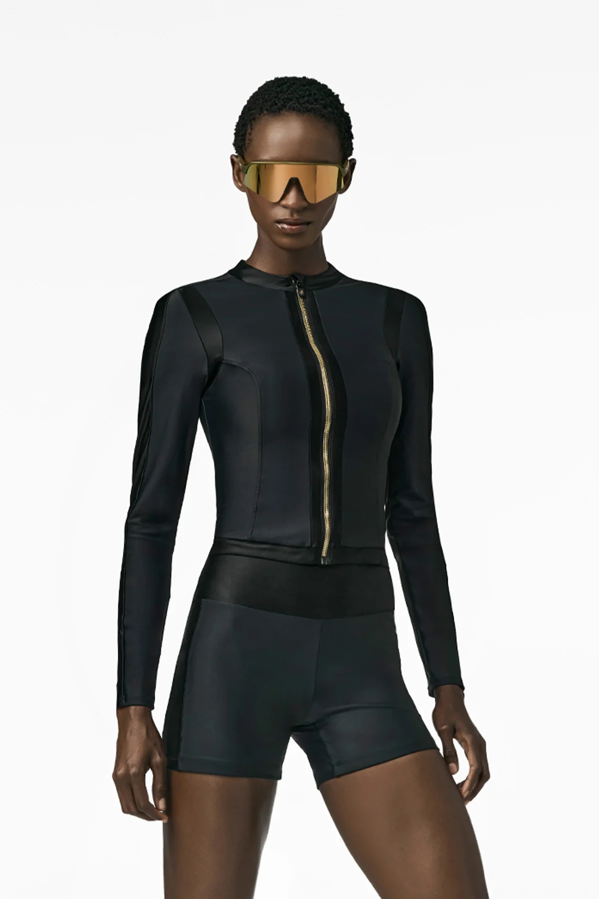 SPLASH long sleeve zip rashguard